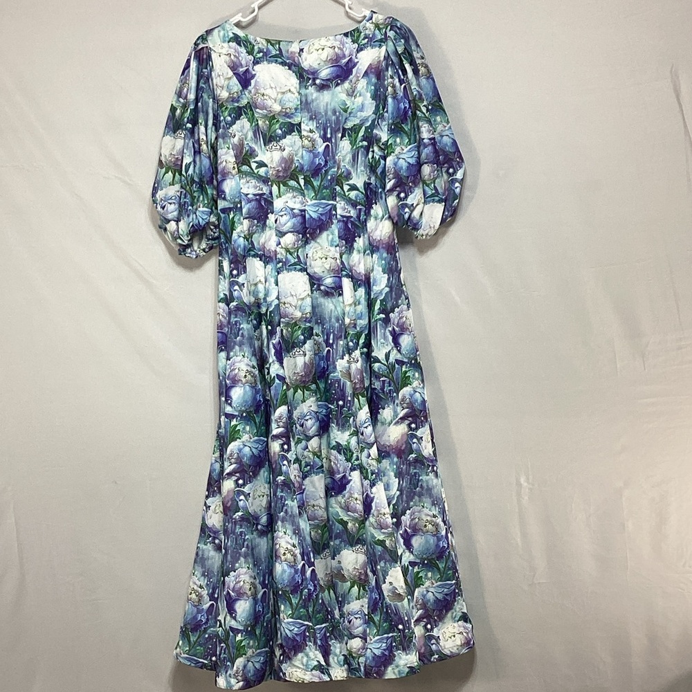 NWT Dahlia Mac Phee floral Maxi Dress in Blue and White - Picture 5 of 16